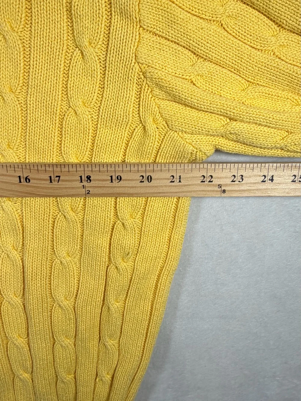 J. Crew Oarsman Vintage Men's Large Cable Knit Crewneck Sweater in Yellow